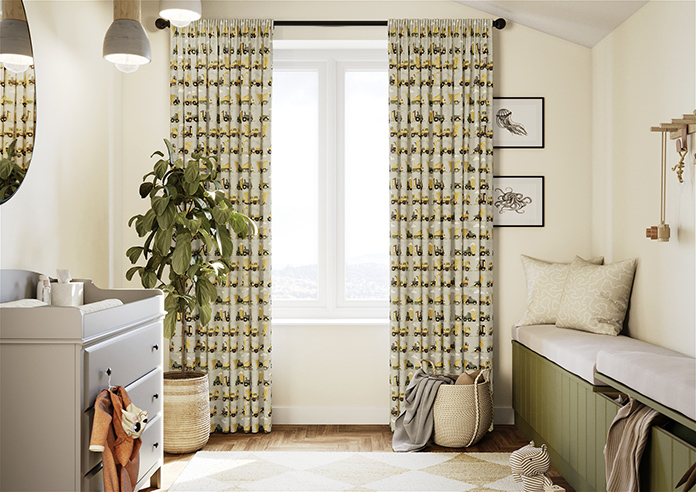 Construction Crew, Tarmac - Made to Measure Curtains - Image 3